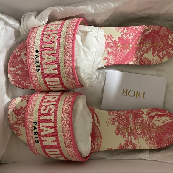 Dior Pink Dway Slide Sandals - Picture 6 of 11
